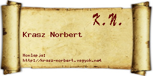 Krasz Norbert névjegykártya